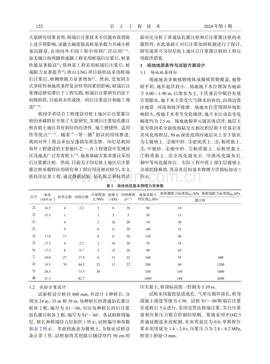 印尼软土地区后注浆钻孔灌注桩现场试验研究.pdf_第2页