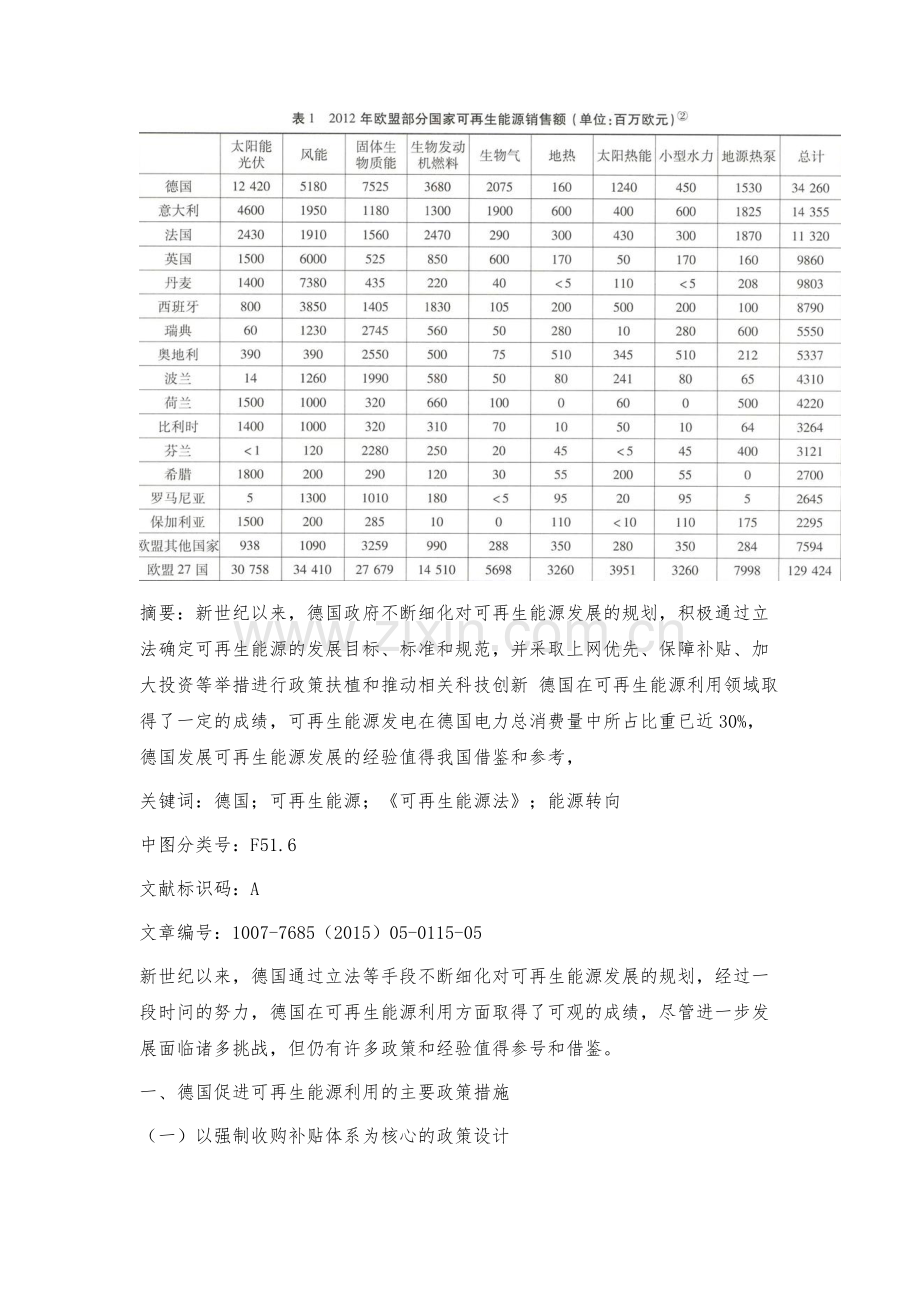 德国可再牛能源发展的经验及启示.docx_第2页