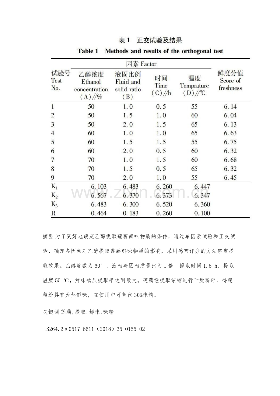 莲藕鲜味成分提取工艺及在替代味精方面的应用研究.docx_第2页