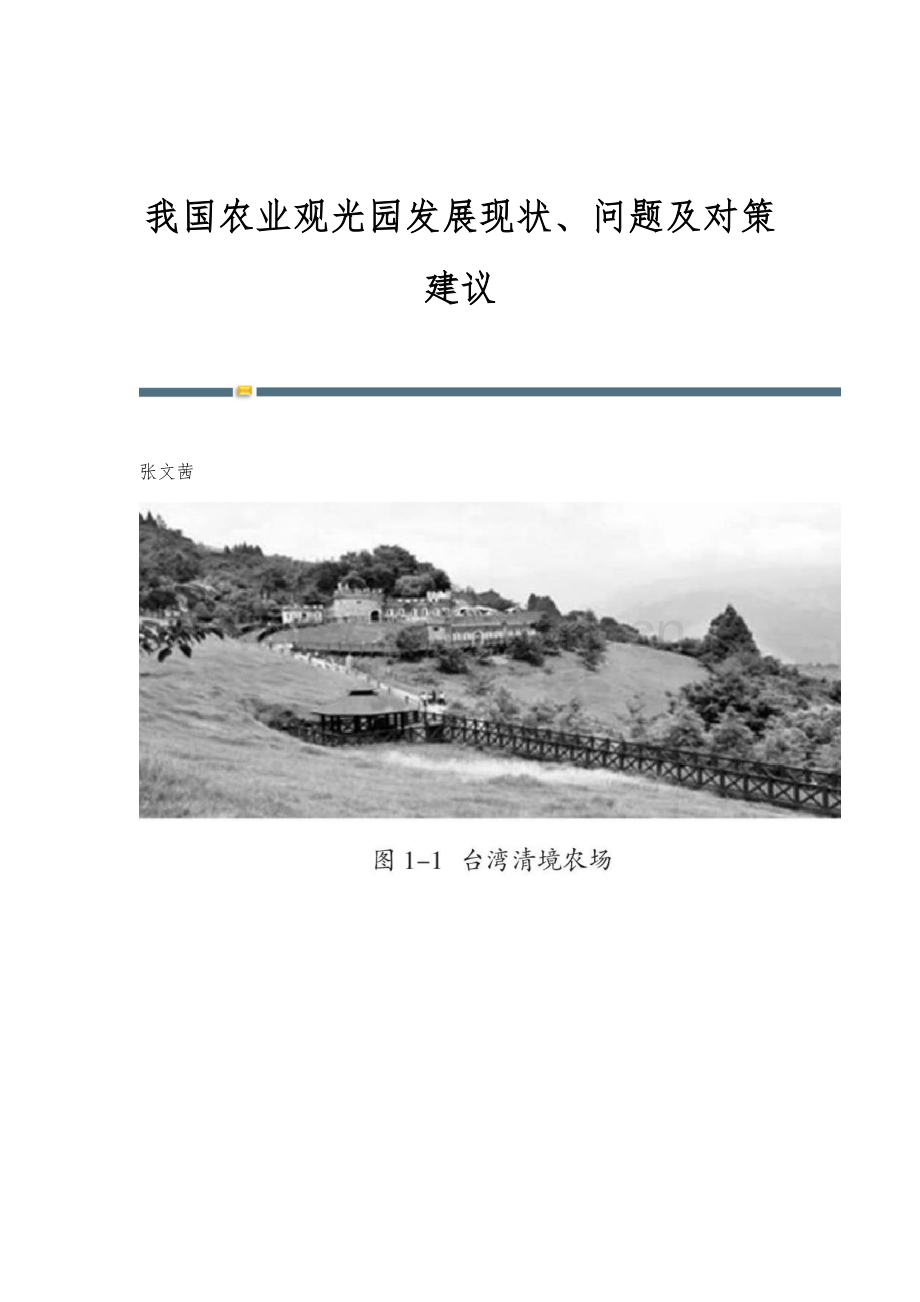 我国农业观光园发展现状、问题及对策建议.docx_第1页