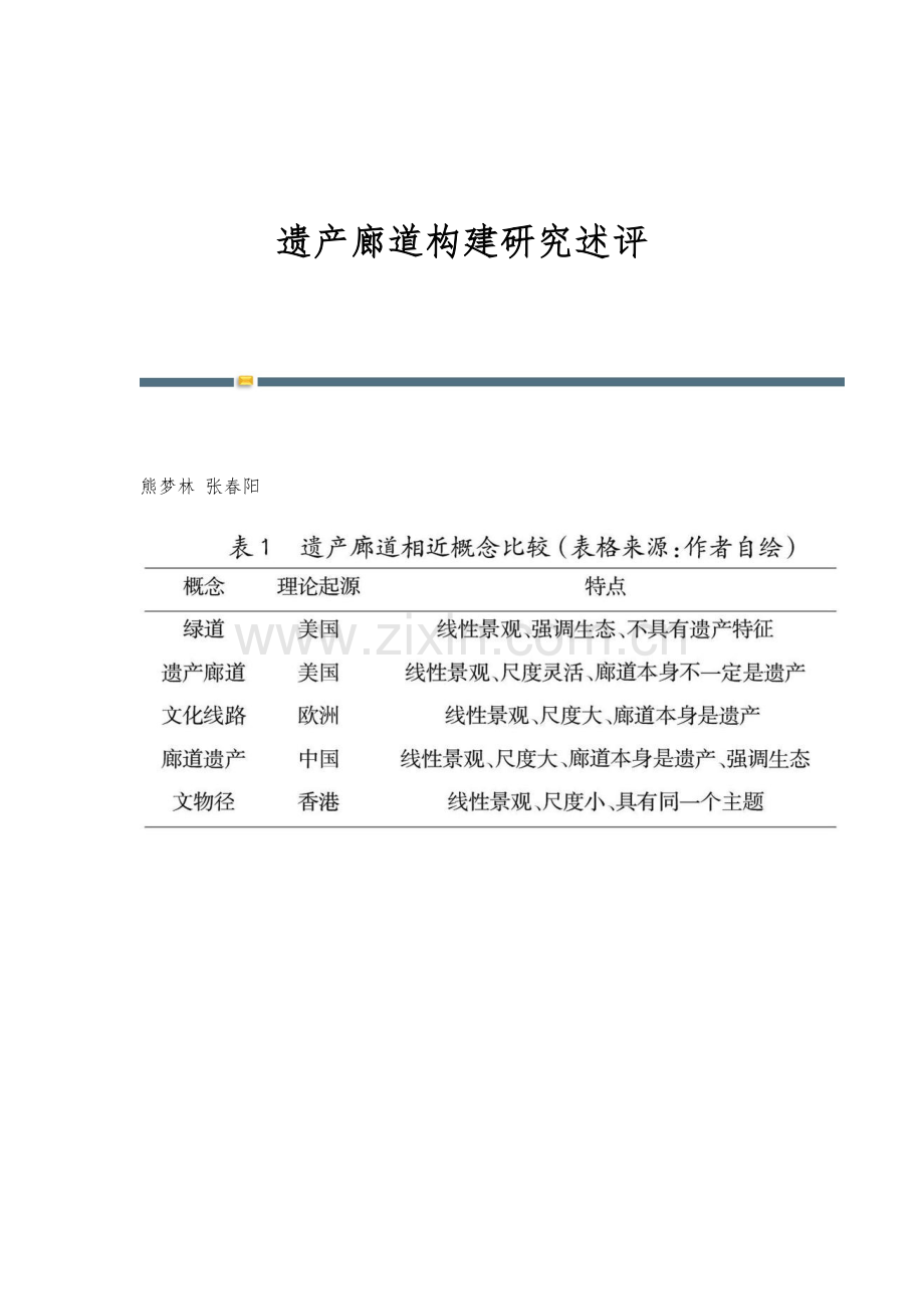 遗产廊道构建研究述评.docx_第1页