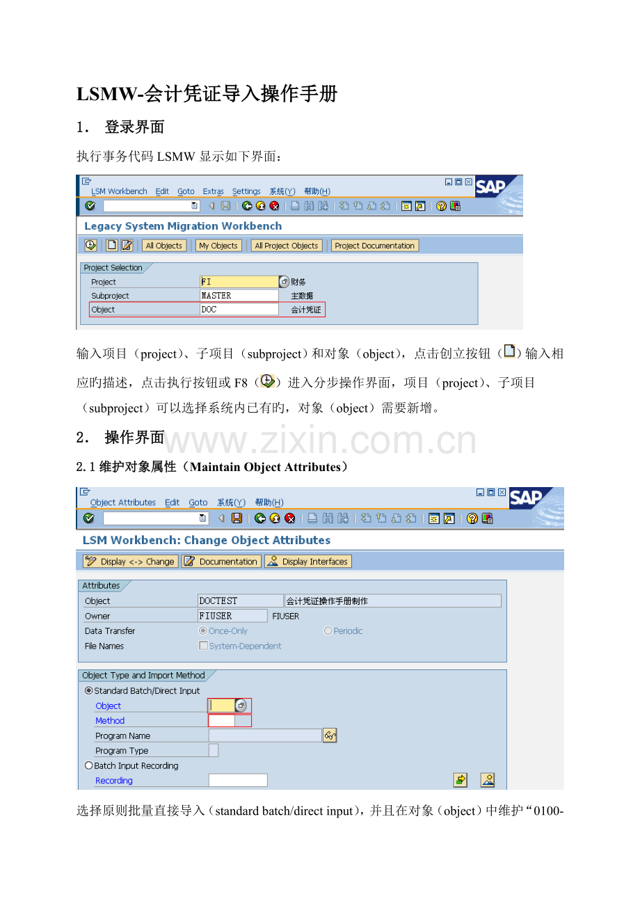 会计凭证LSMW导入操作手册.doc_第1页