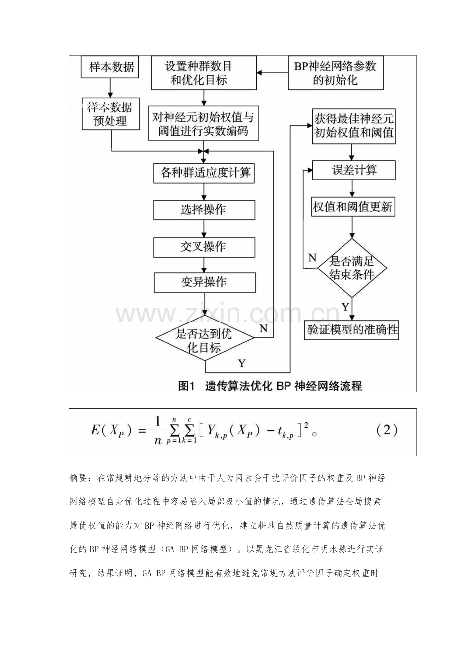 基于GA-BP神经网络的耕地自然质量计算模型研究.docx_第2页