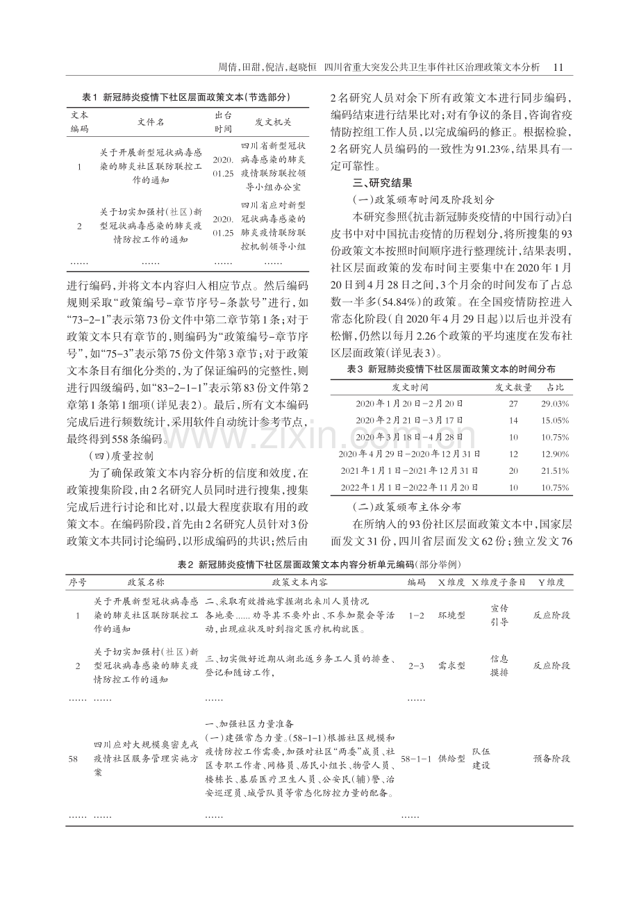 四川省重大突发公共卫生事件社区治理政策文本分析.pdf_第3页