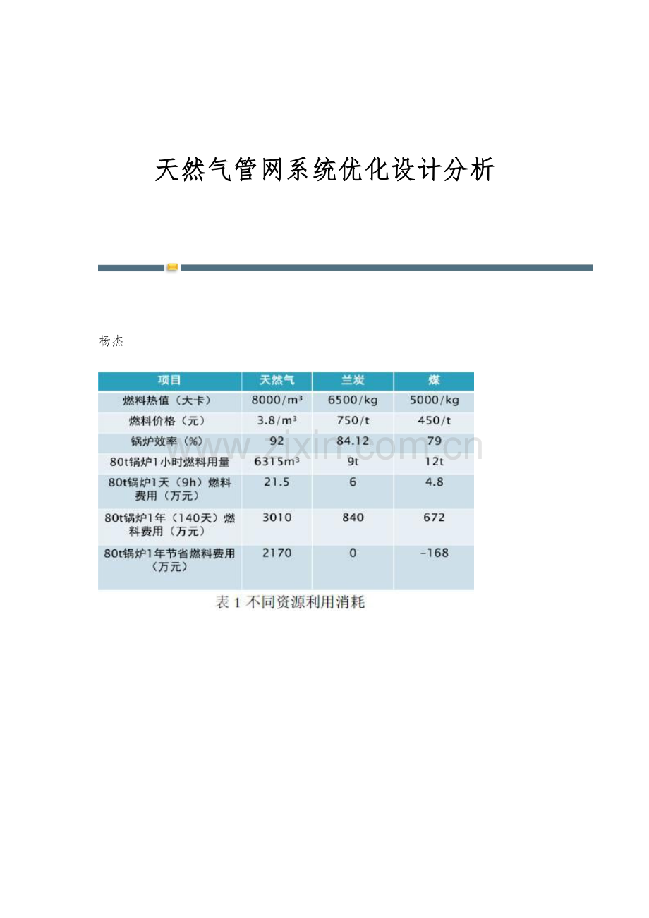 天然气管网系统优化设计分析.docx_第1页