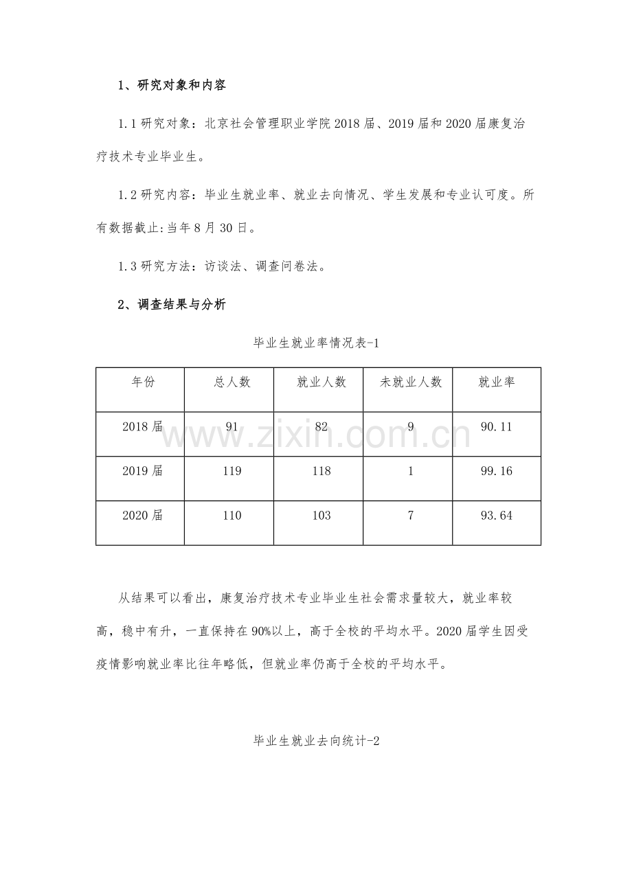 高职康复治疗技术专业学生就业现状及对策研究-以北京社会管理职业学院为例.docx_第3页