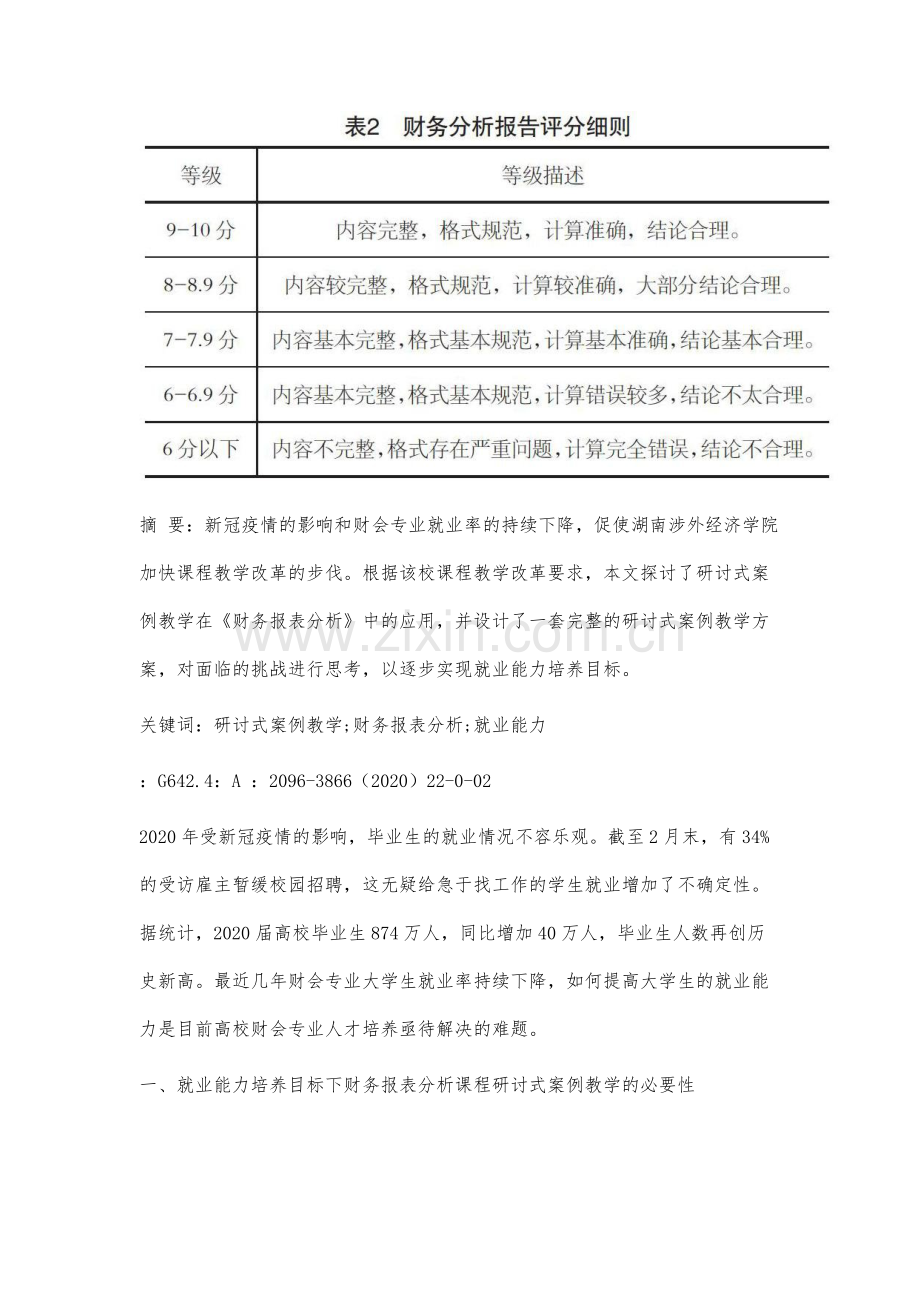 就业能力培养目标下财务报表分析课程研讨式案例教学探讨.docx_第3页