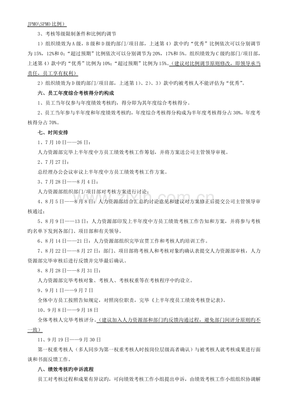 上半度员工绩效考核工作实施方案.doc_第3页