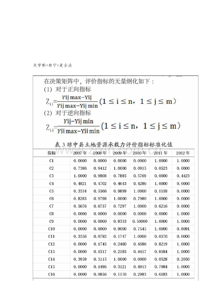 琼中县土地资源承载力变化综合分析初探.docx_第2页