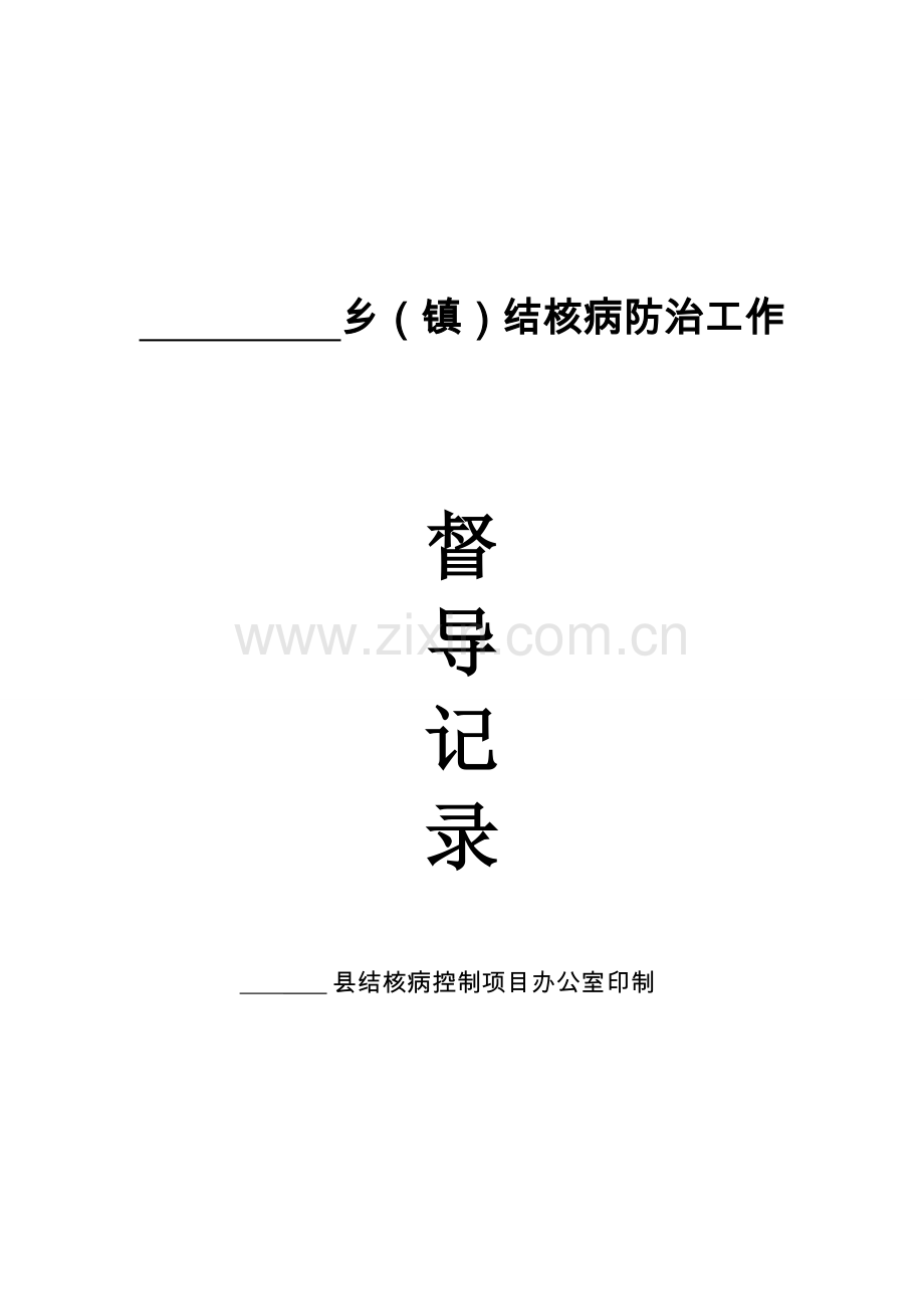 乡镇结核病防治工作督导记录.doc_第1页