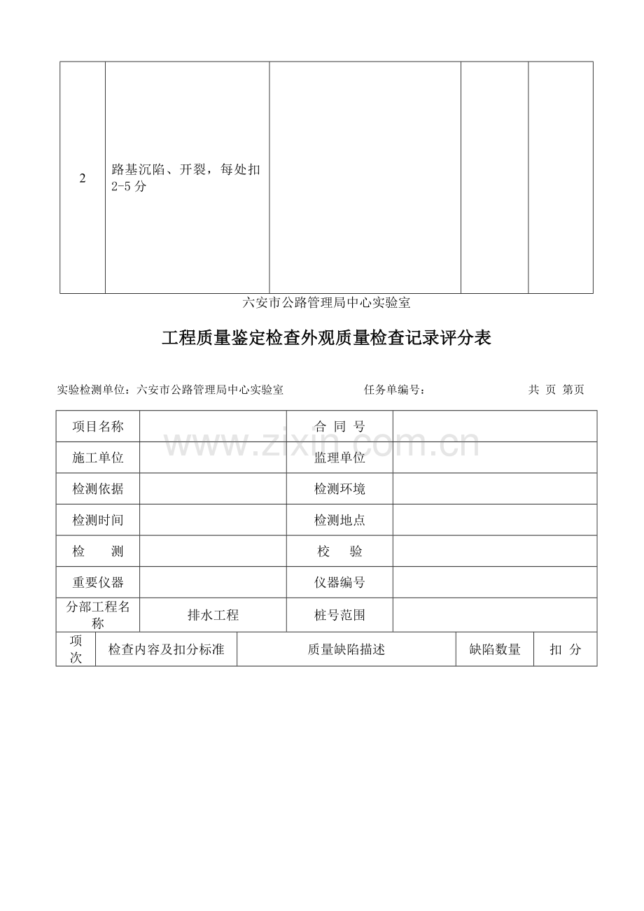 工程质量鉴定检查外观质量检查记录评分表.doc_第2页