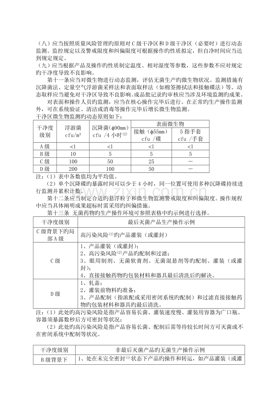 新版GMP车间洁净度级别及监测.doc_第2页