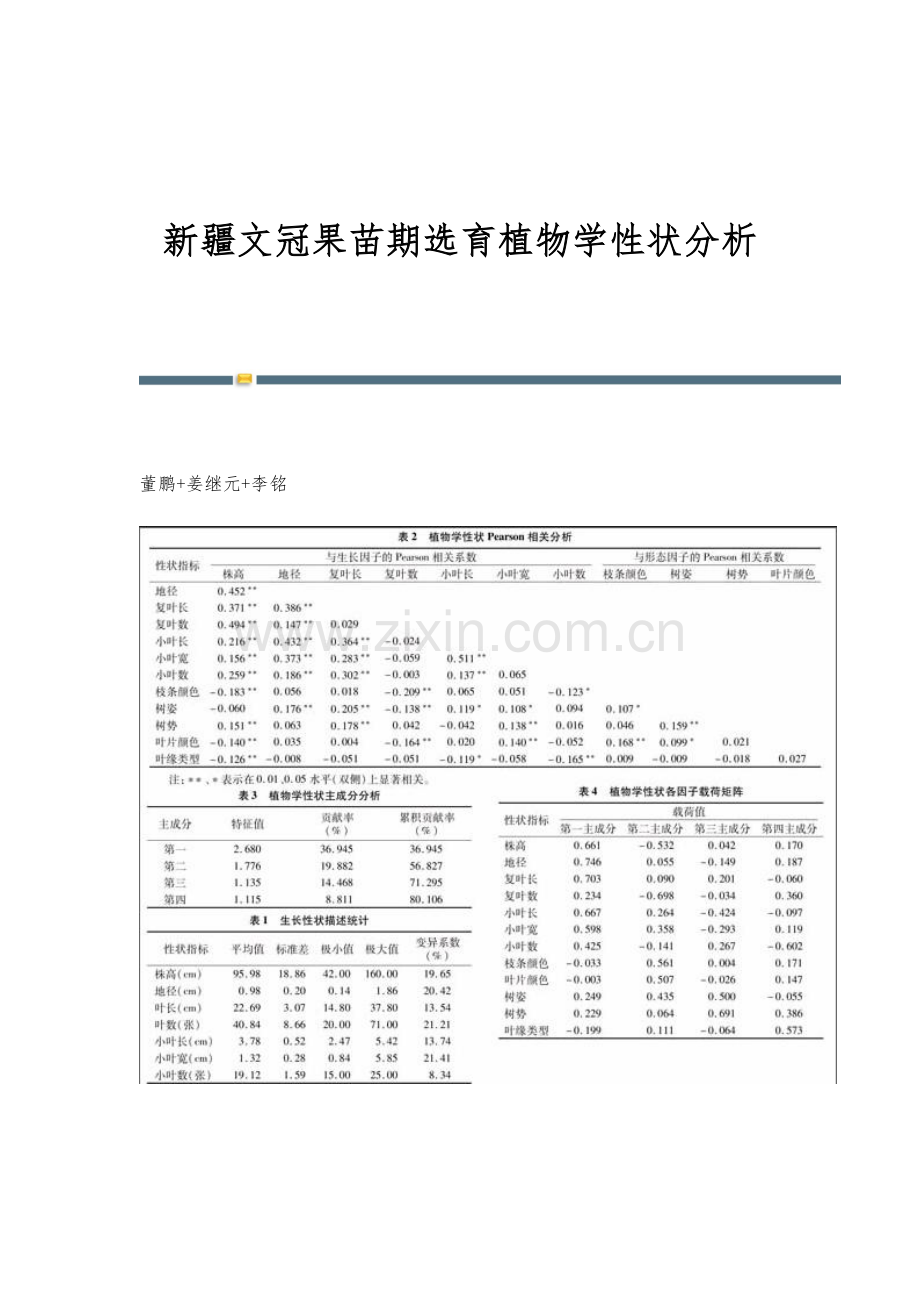 新疆文冠果苗期选育植物学性状分析.docx_第1页