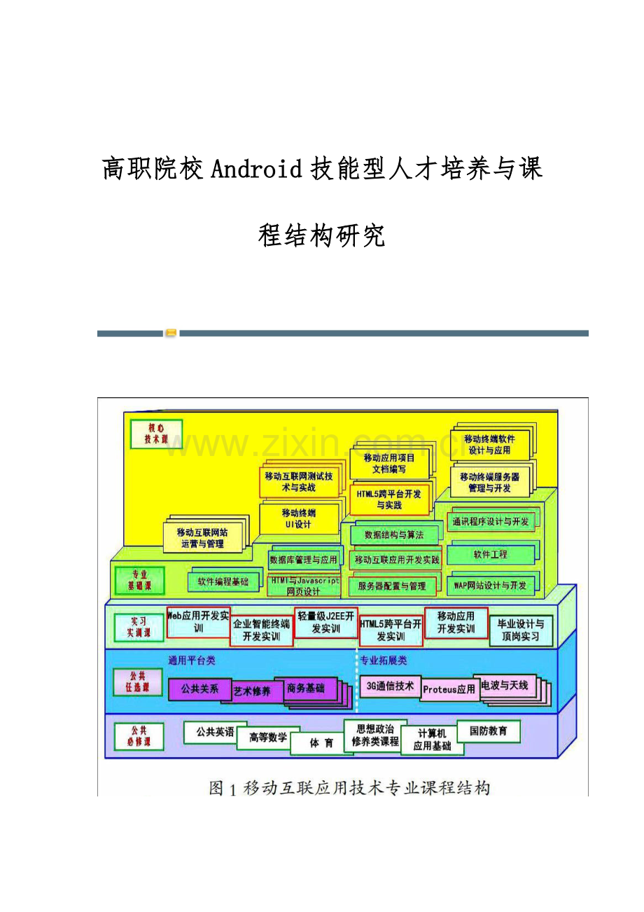 高职院校Android技能型人才培养与课程结构研究.docx_第1页