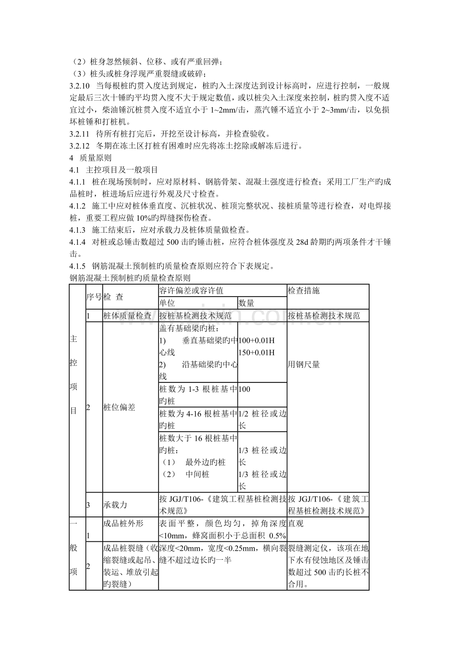 锤击式预制混凝土(预应力)桩施工工艺标准.doc_第3页