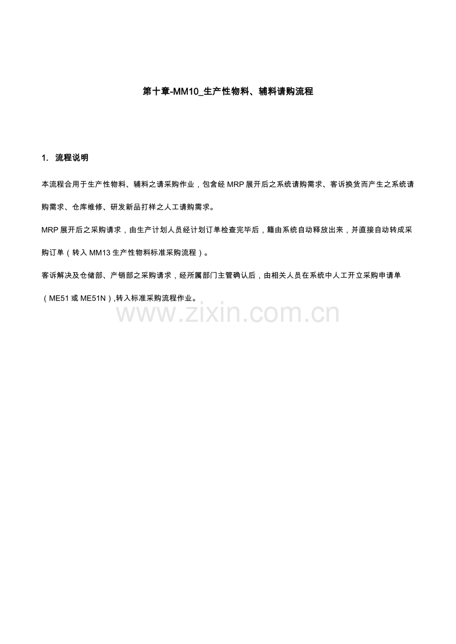 家具有限公司生产性物料辅料请购流程.doc_第1页