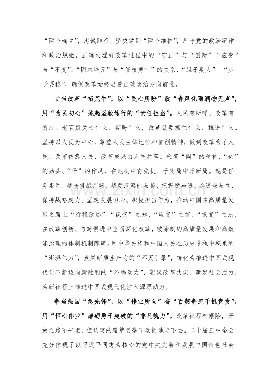 2024年学习贯彻二十届三中全会精神发言稿与工作方案.docx_第2页