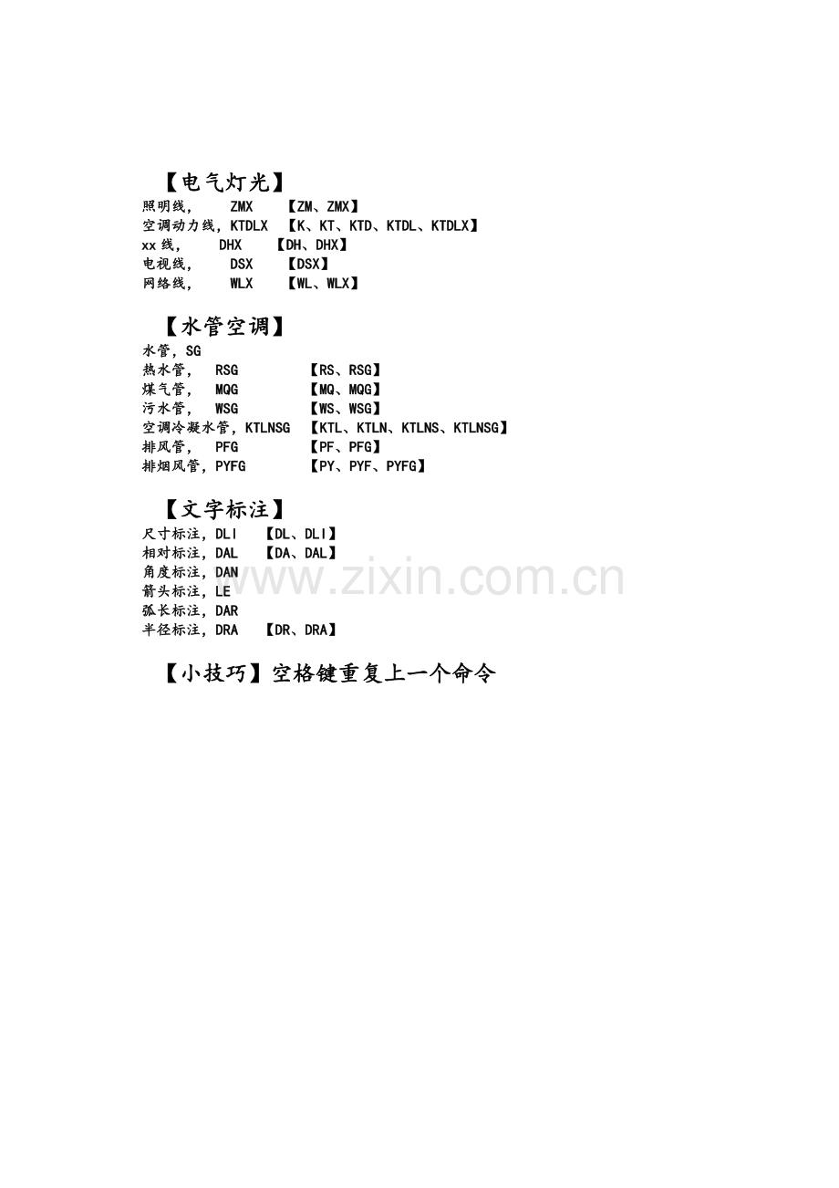 CAD常用快捷键命令.doc_第3页