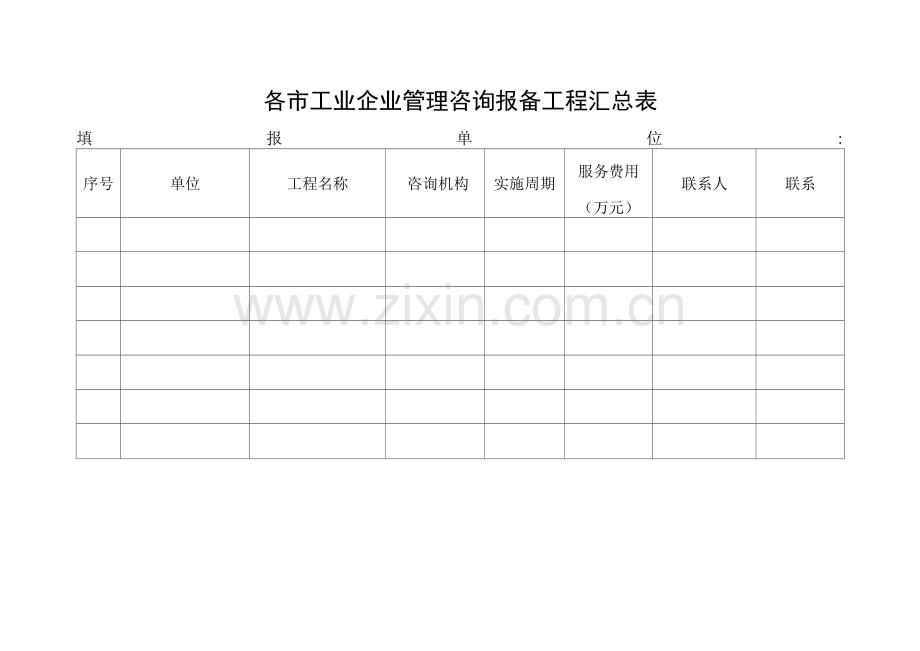 各市工业企业管理咨询报备项目汇总表.docx_第1页