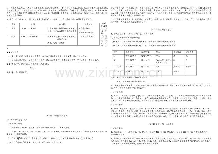 七年级上学期历史知识点必背.doc_第2页