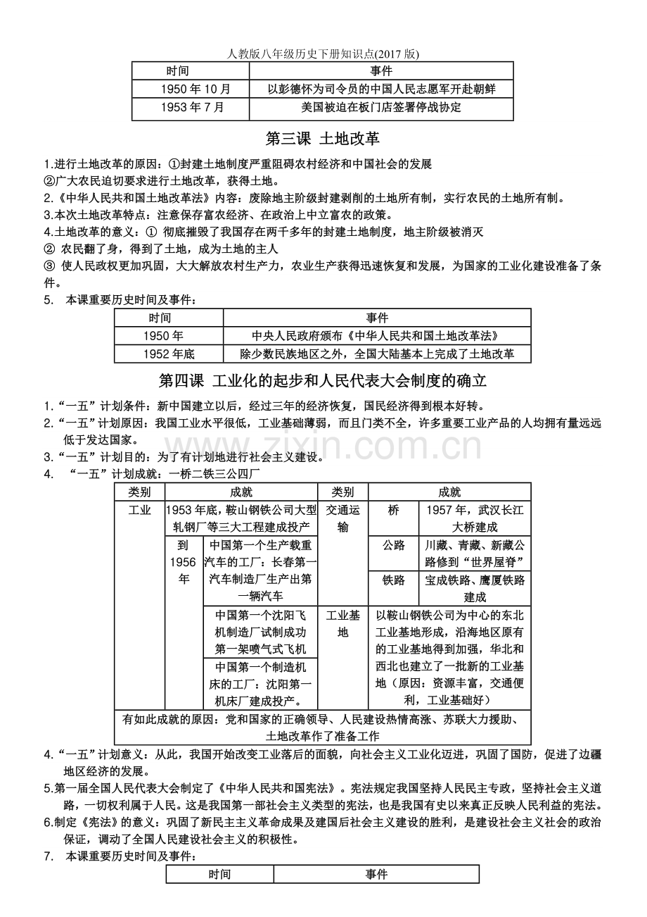 人教版八年级历史下册知识点(版).doc_第2页