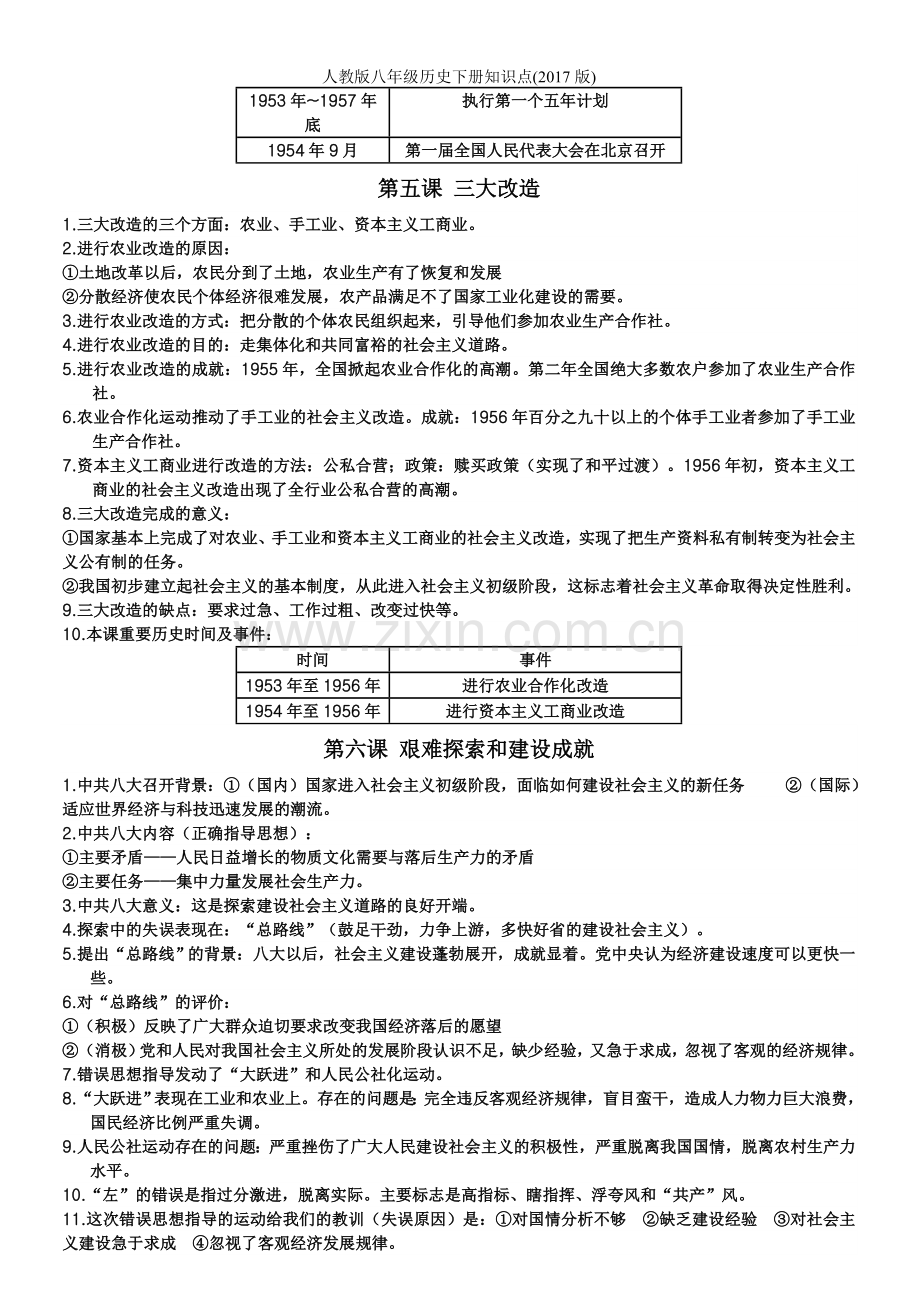 人教版八年级历史下册知识点(版).doc_第3页