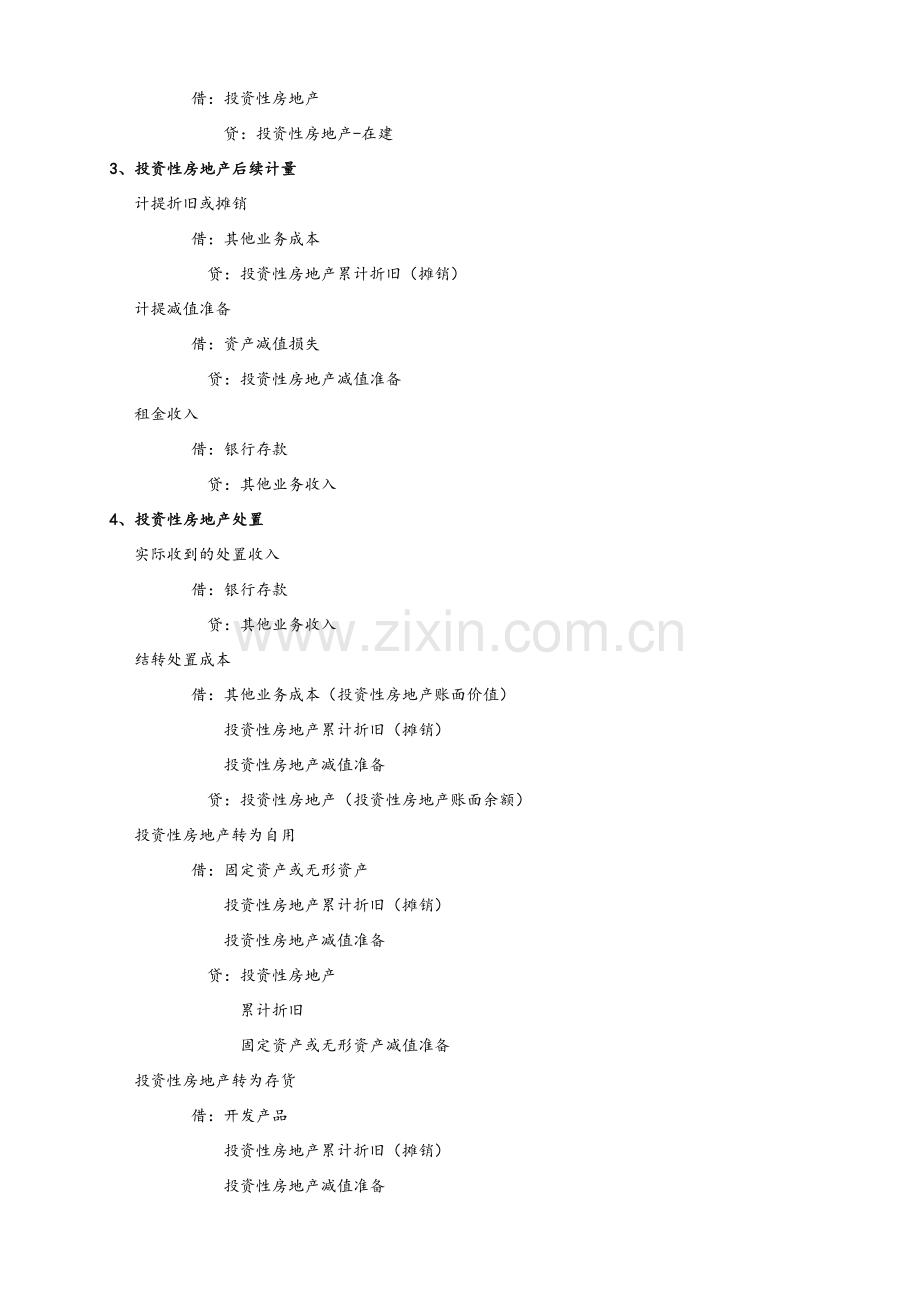 投资性房地产会计分录汇总.doc_第2页