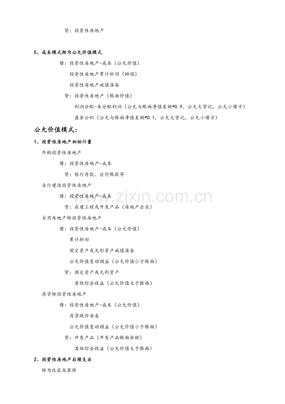 投资性房地产会计分录汇总.doc_第3页