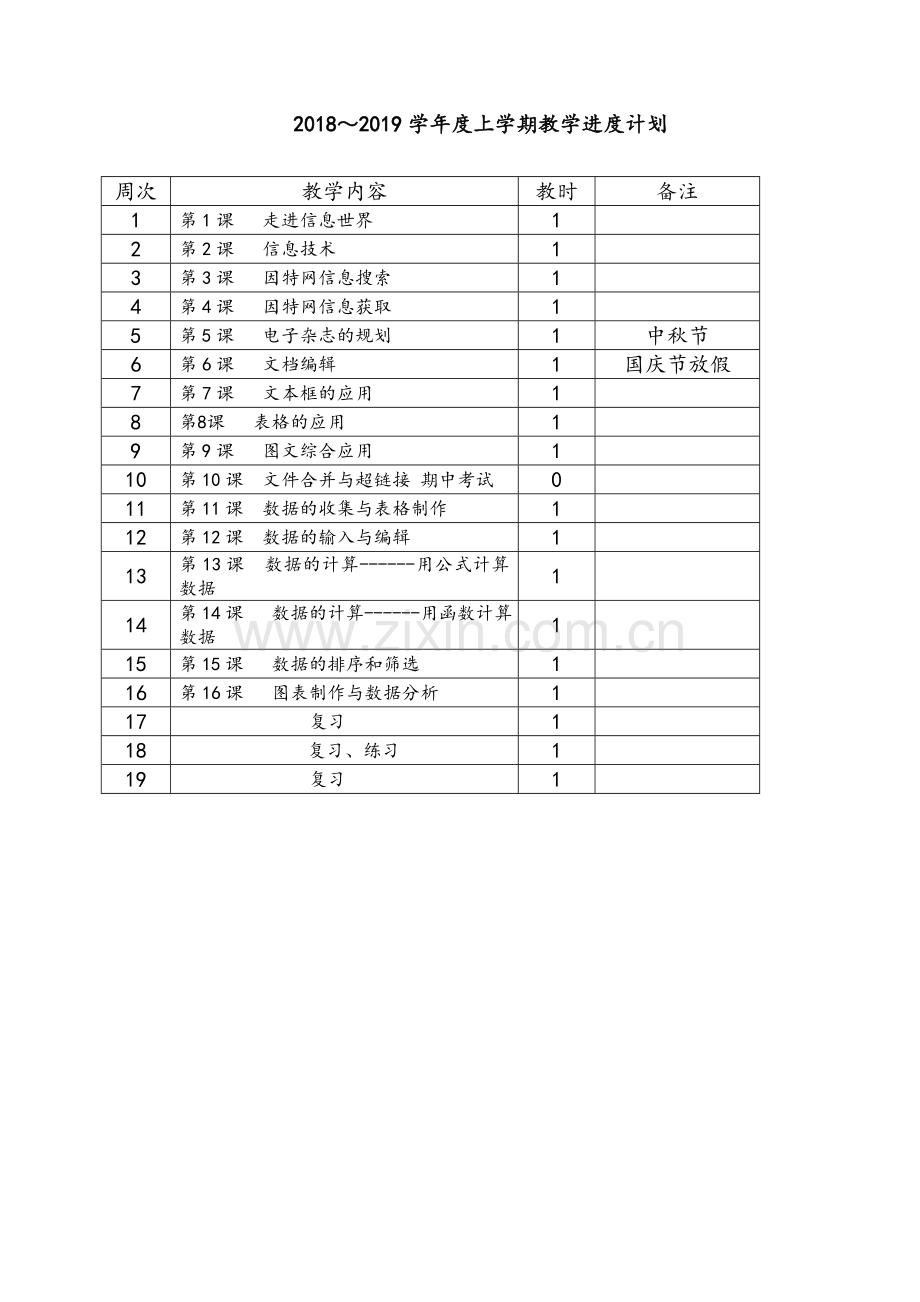 七年级信息技术上册教学计划.doc_第3页