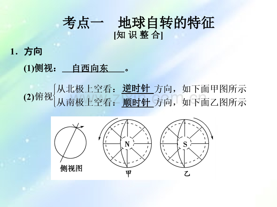 高考地理一轮复习-地球的自转及其地理意义.ppt_第2页