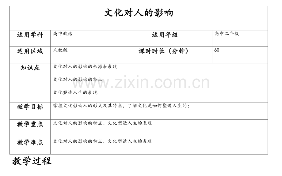 文化对人的影响(教案).doc_第1页