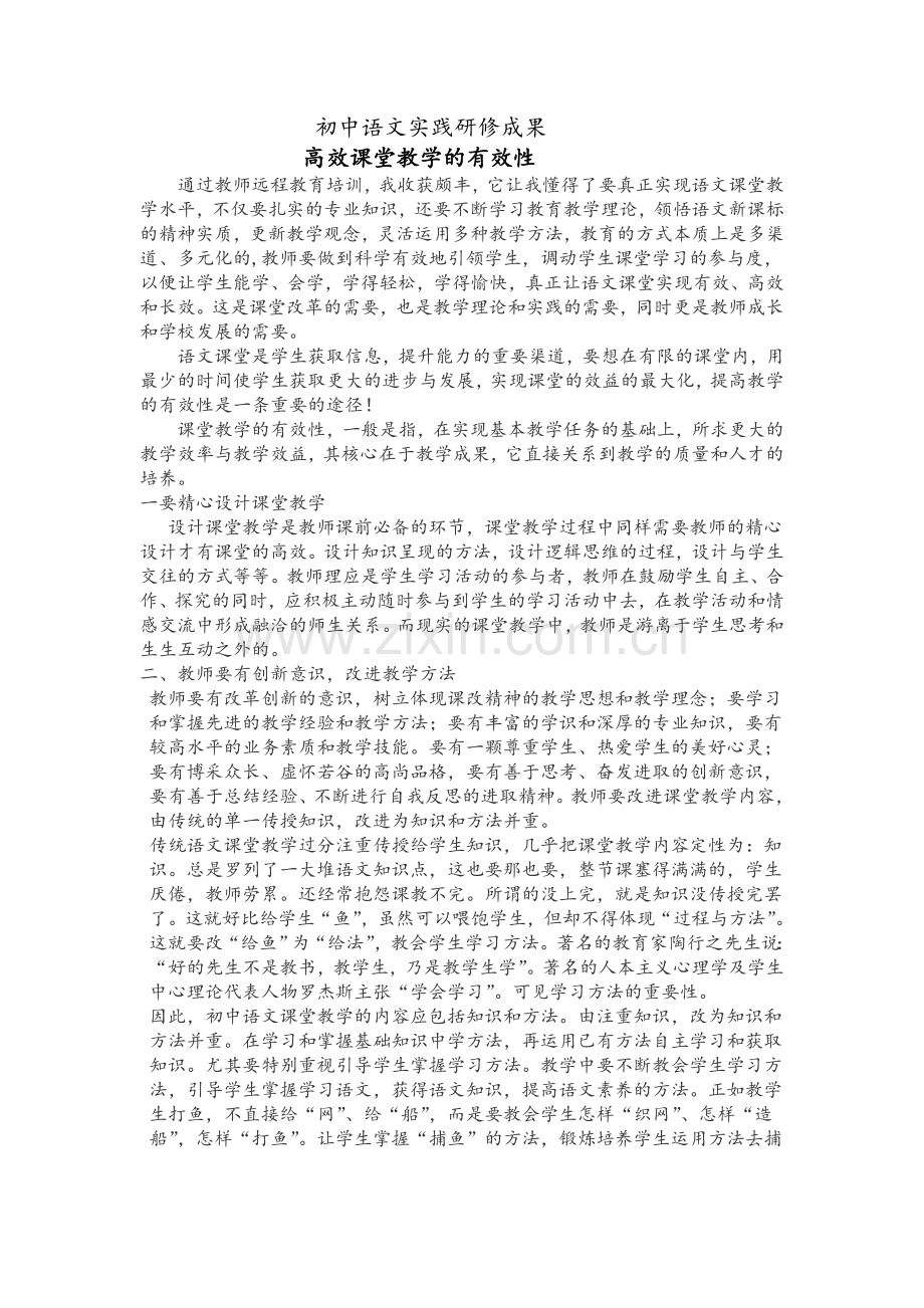 初中语文实践研修成果.doc_第1页