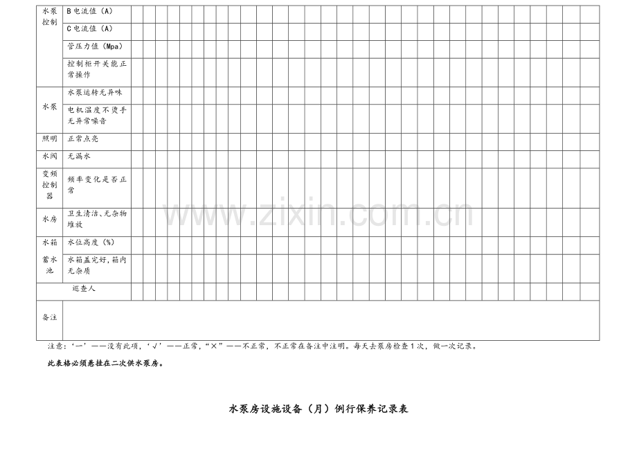 设施设备日常巡检表.doc_第2页