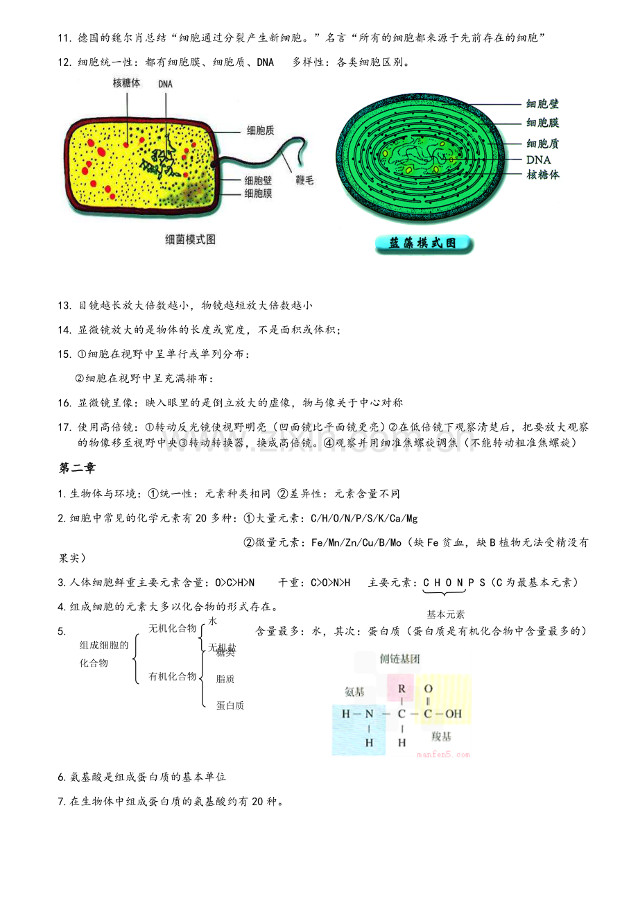 高一生物必修一知识点大全(图文).doc_第2页