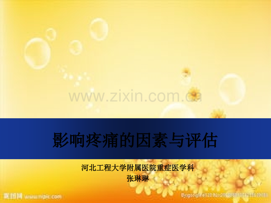 影响疼痛的因素与评估.ppt_第1页