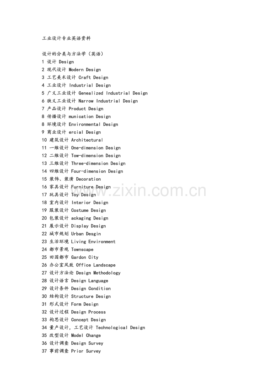 工业设计专业英语资料.doc_第1页