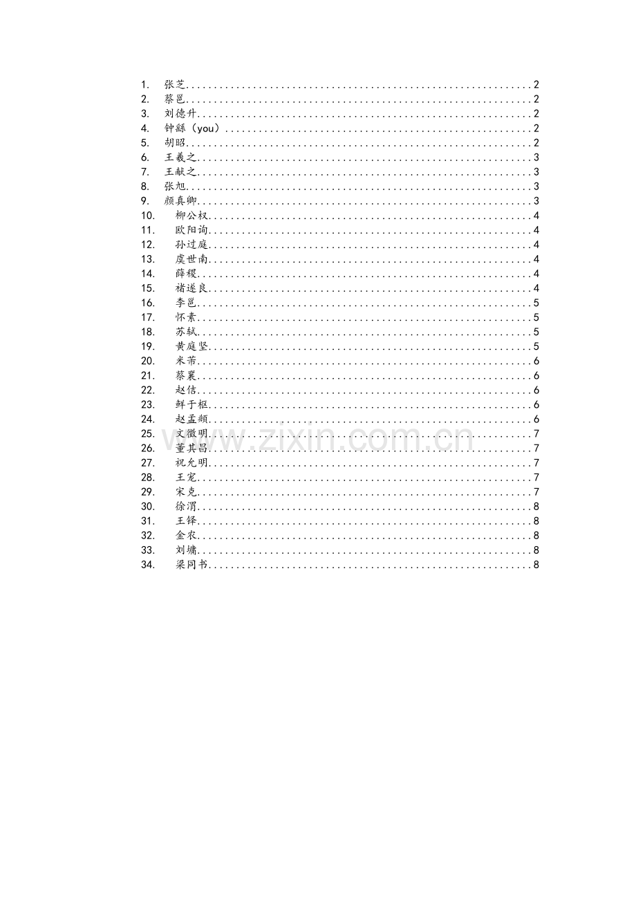 中国古代书法家简介.doc_第1页