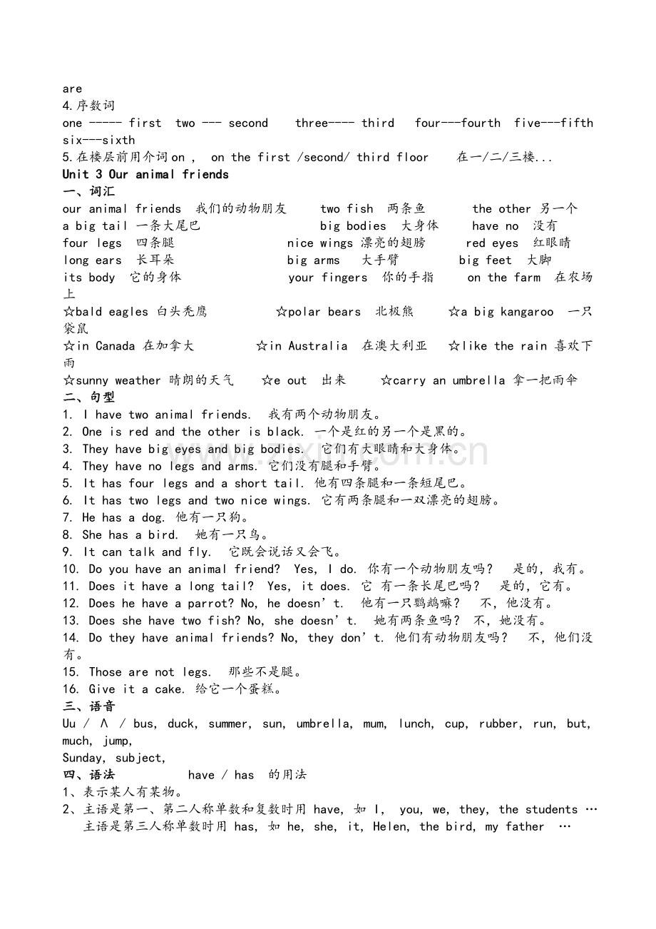 苏教版五年级英语上学期复习知识点.doc_第3页