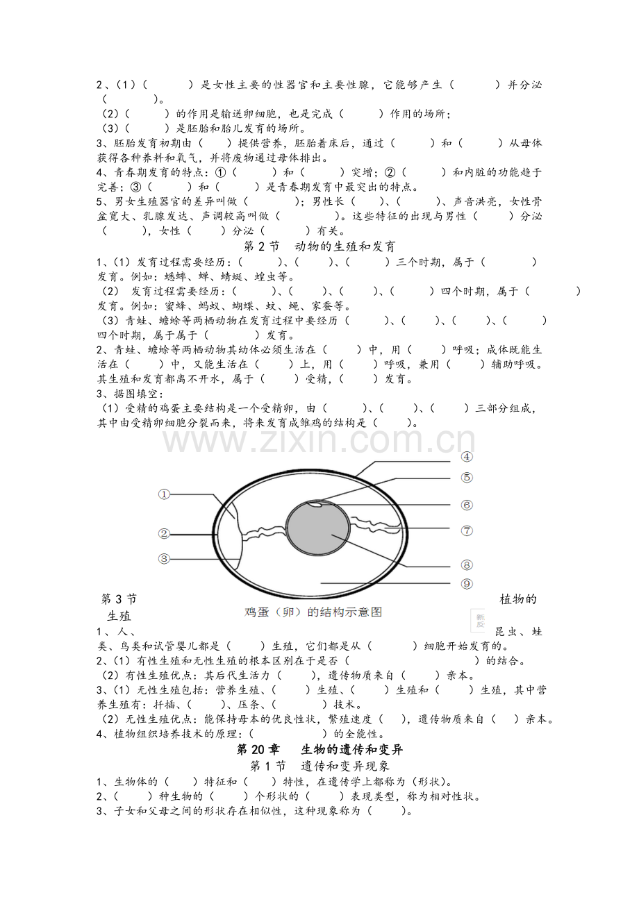 北师大版八年级生物知识点填空(上).doc_第3页