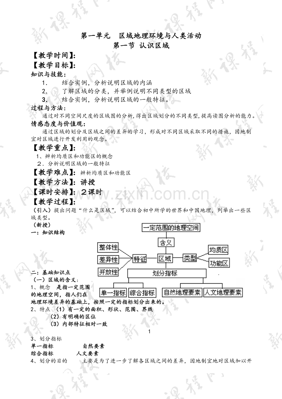 高中地理必修三全套教案(鲁教版).doc_第1页