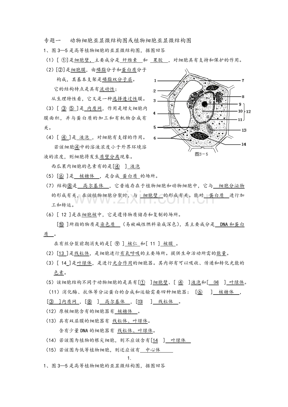 高中生物题型汇总.doc_第1页