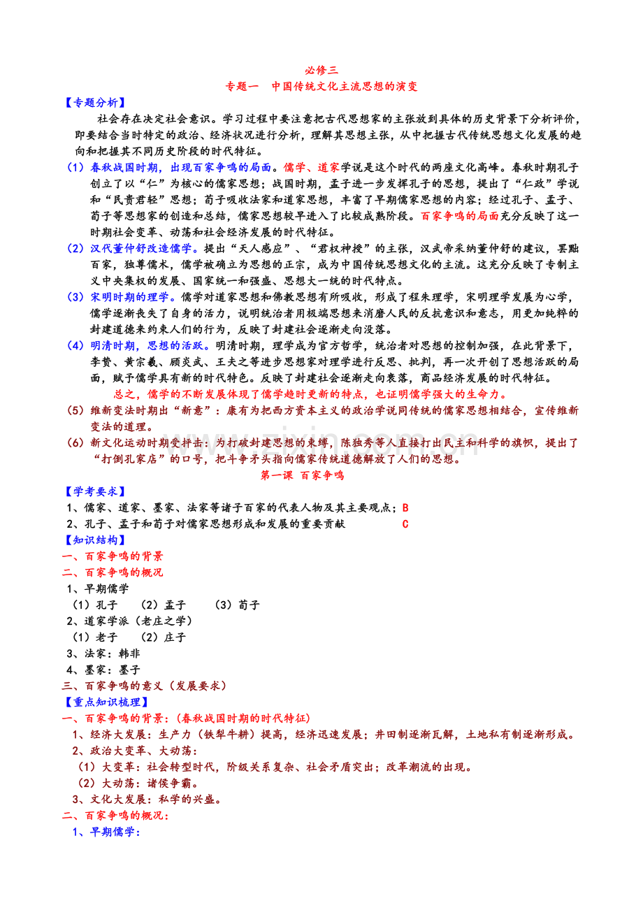 高中历史必修三知识点整理.doc_第1页