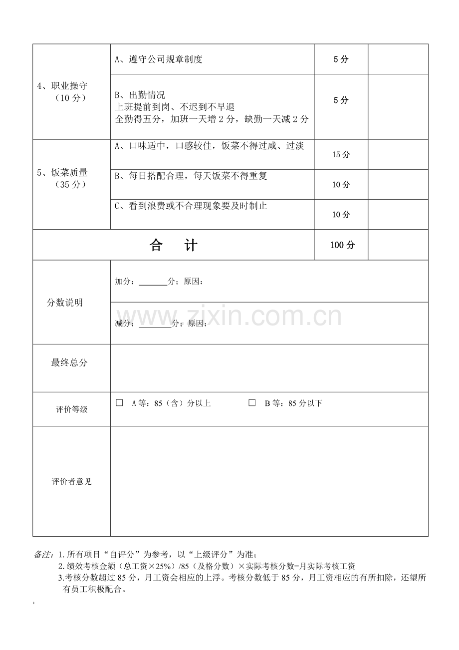 后厨员工绩效考核表..doc_第3页