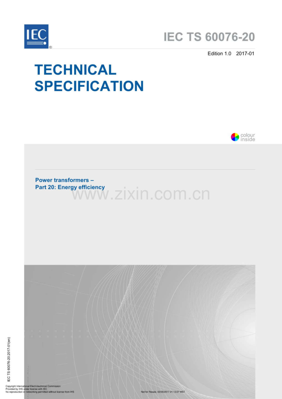 IEC TS 60076-20：2017 电力变压器 第20部分：能源效率.pdf_第1页