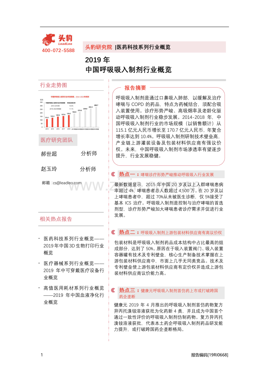 2019年中国呼吸吸入制剂行业概览.pdf_第1页