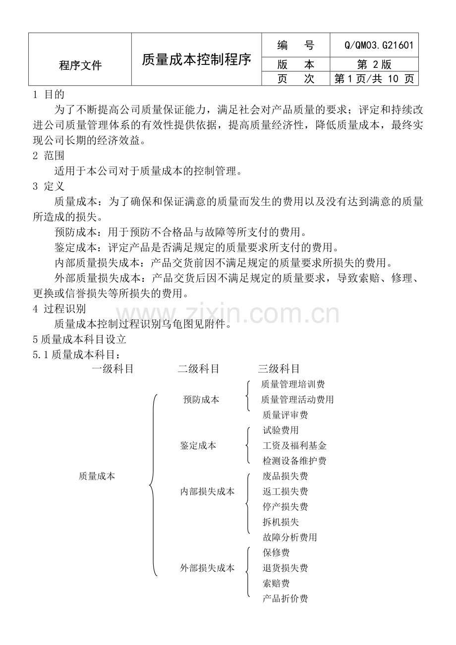 质量成本控制程序..doc_第1页