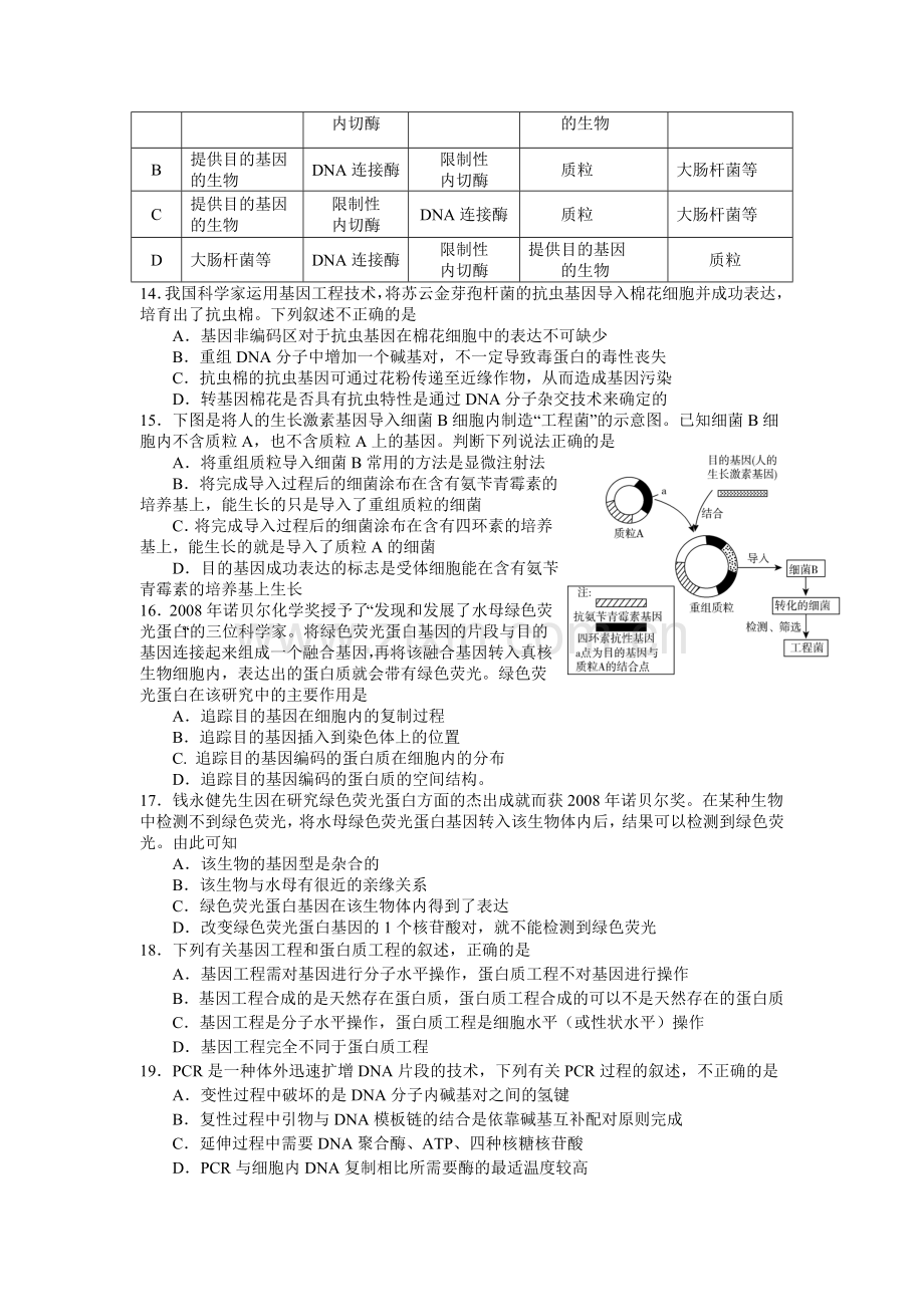 《基因工程》专题测试题.doc_第3页