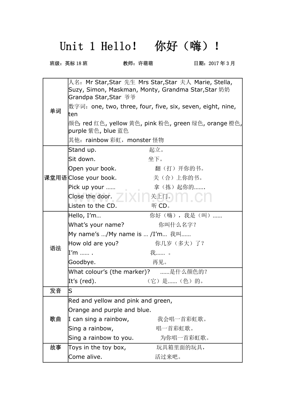 剑桥国际少儿英语笔记.doc_第1页