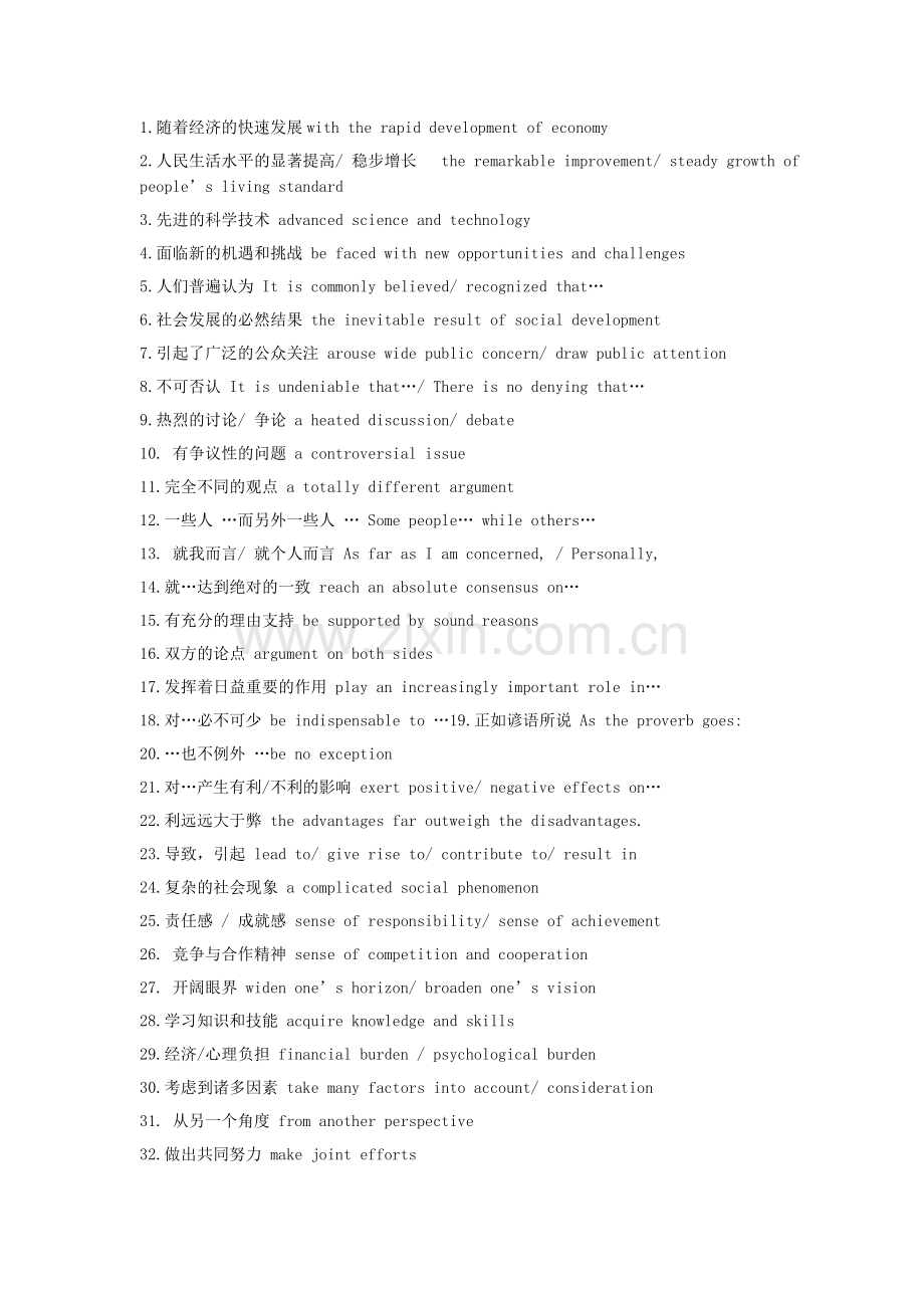 高中英语作文句型+高级词+短语(1).doc_第2页