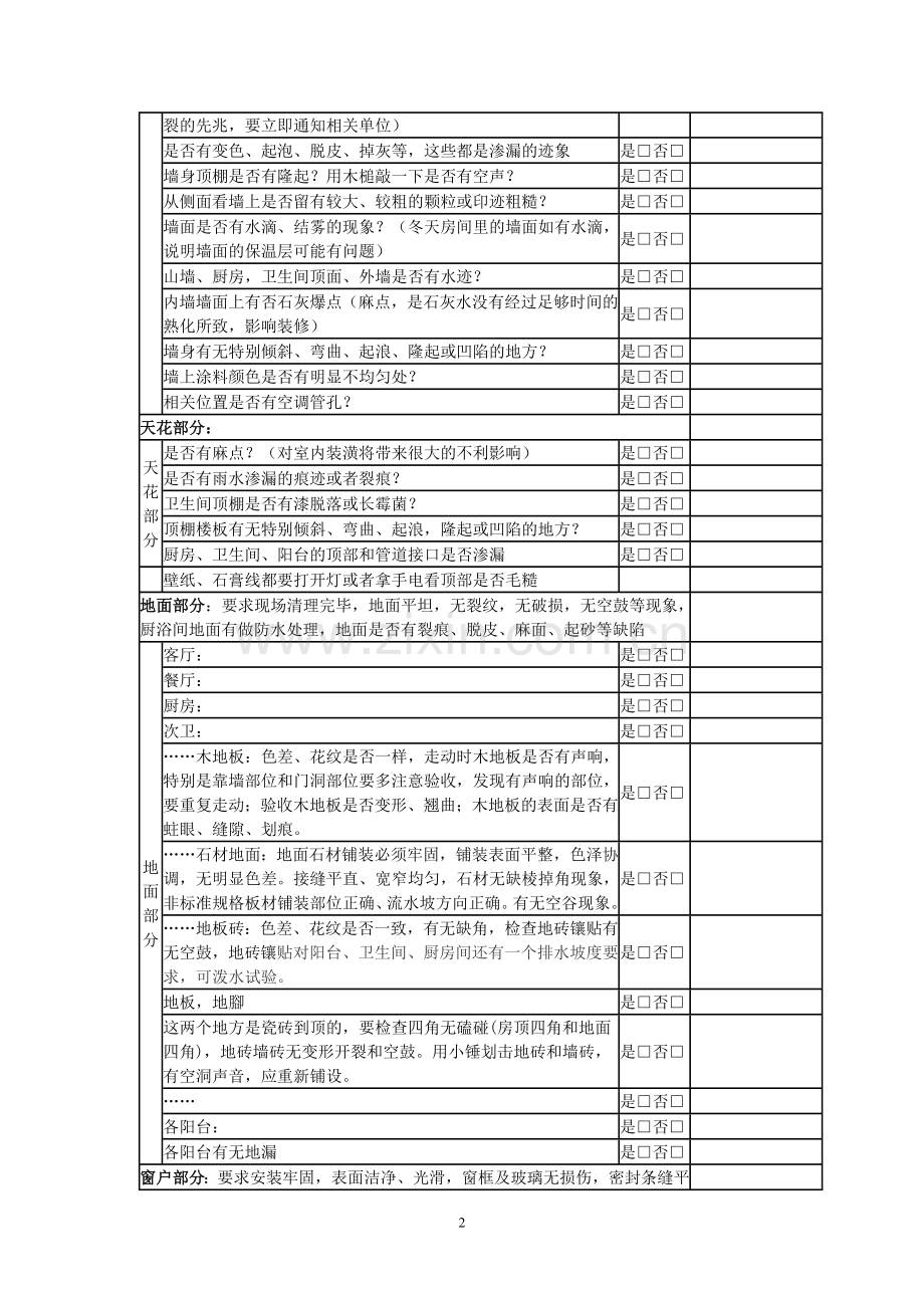 验房表格(精装修综合汇总).doc_第2页